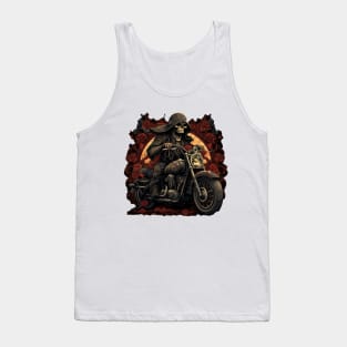 Skull Biker Retro Motorcycle Tank Top